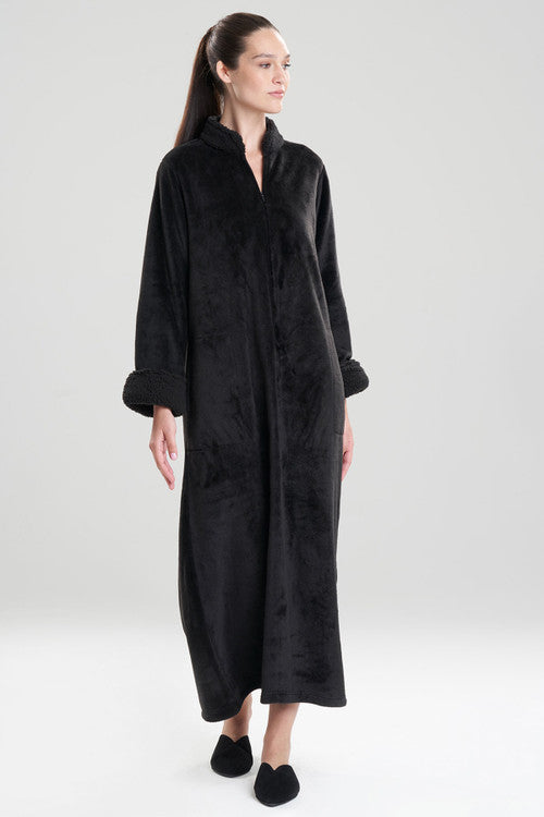 Natori Peluche Sherpa Robe 132 cm Verde Cipresso M (Donna 10-12), Verde cipresso Natori Peluche Sherpa Robe 132 cm Verde Cipresso M (Donna 10-12), Verde cipresso