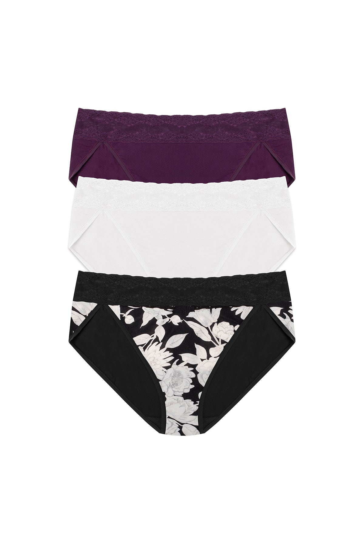 (取寄) ナトリ レディース ブリス パーフェクション ワン サイズ フレンチ ビキニ 3-パック Natori women Bliss Perfection One Size French Bikini 3-pack Cafe Bliss Perfection One Size French Bikini 3-Pack