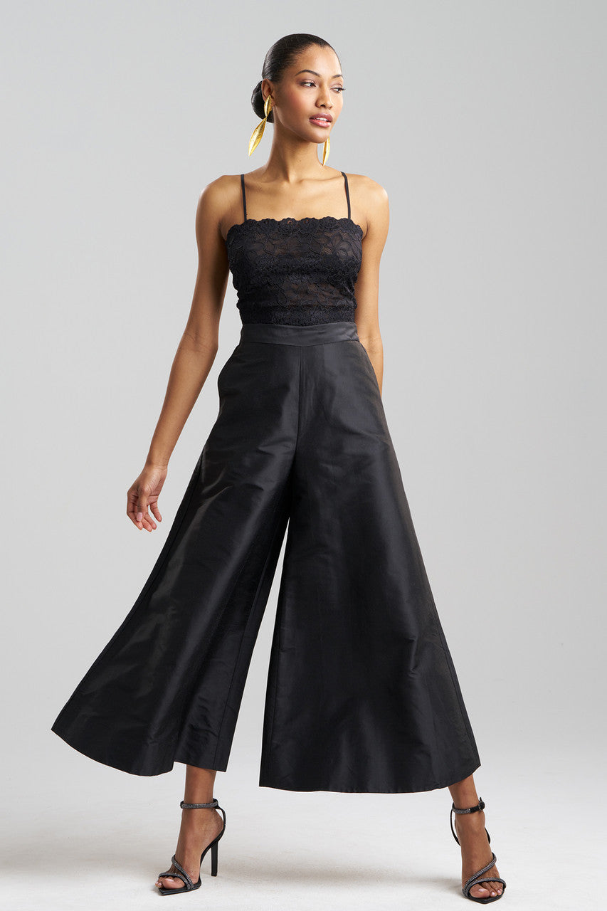 Buy Couture Silk Dupioni Palazzo Pants in Black Online | NATORI Buy Couture Silk Dupioni Palazzo Pants in Black Online | NATORI