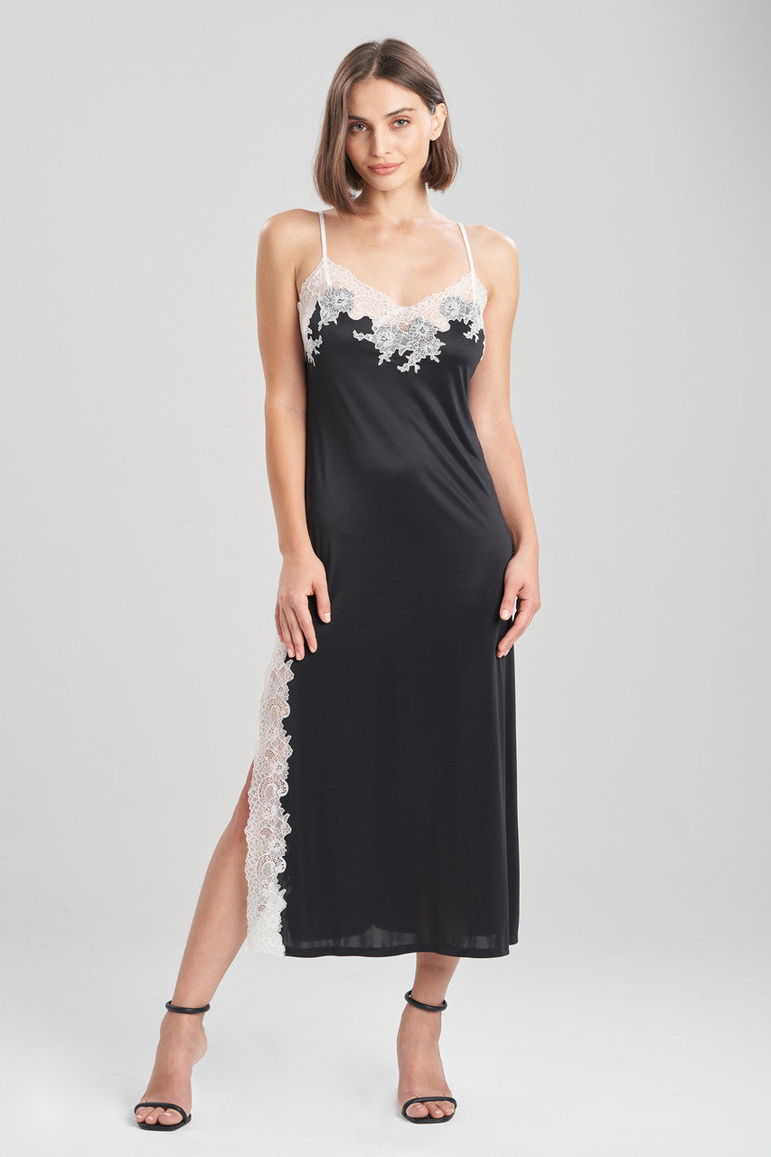 Buy Enchant Lace Slit Gown in Black Online Buy Enchant Lace Slit Gown in Black Online