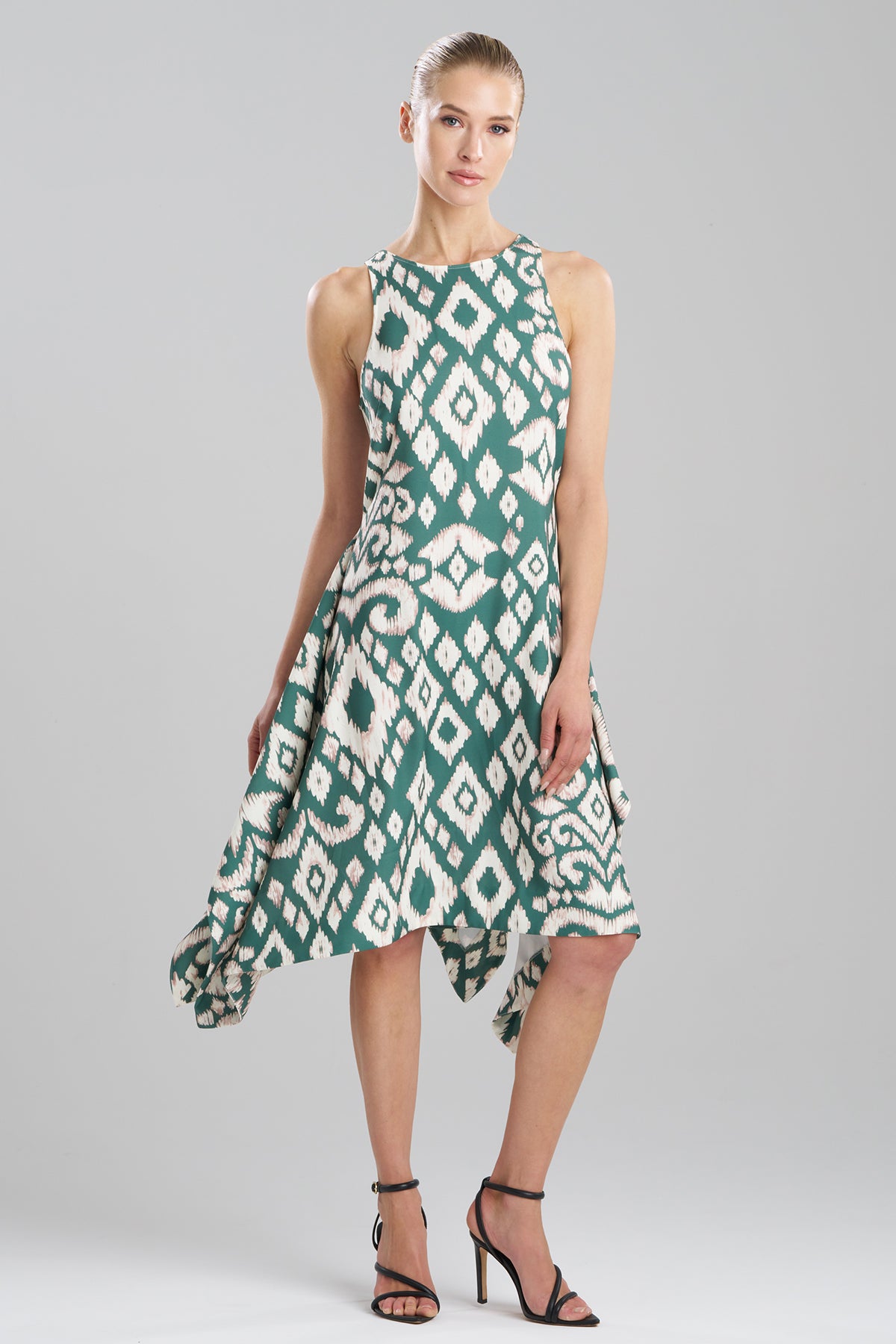 Natori Women's Printed Asymmetrical Midi Dress