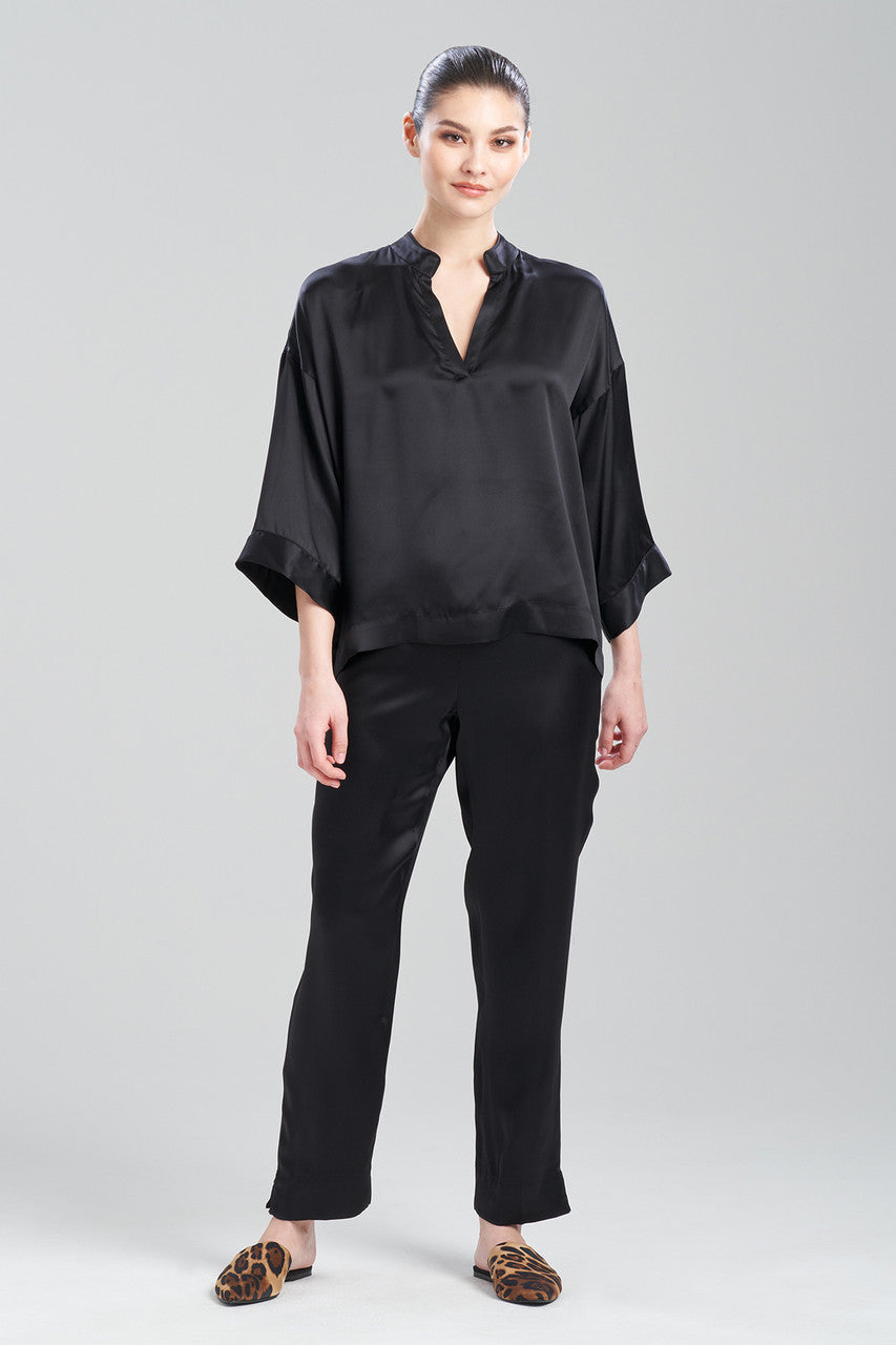 Buy Key Essentials Silk PJ in Black Online NATORI