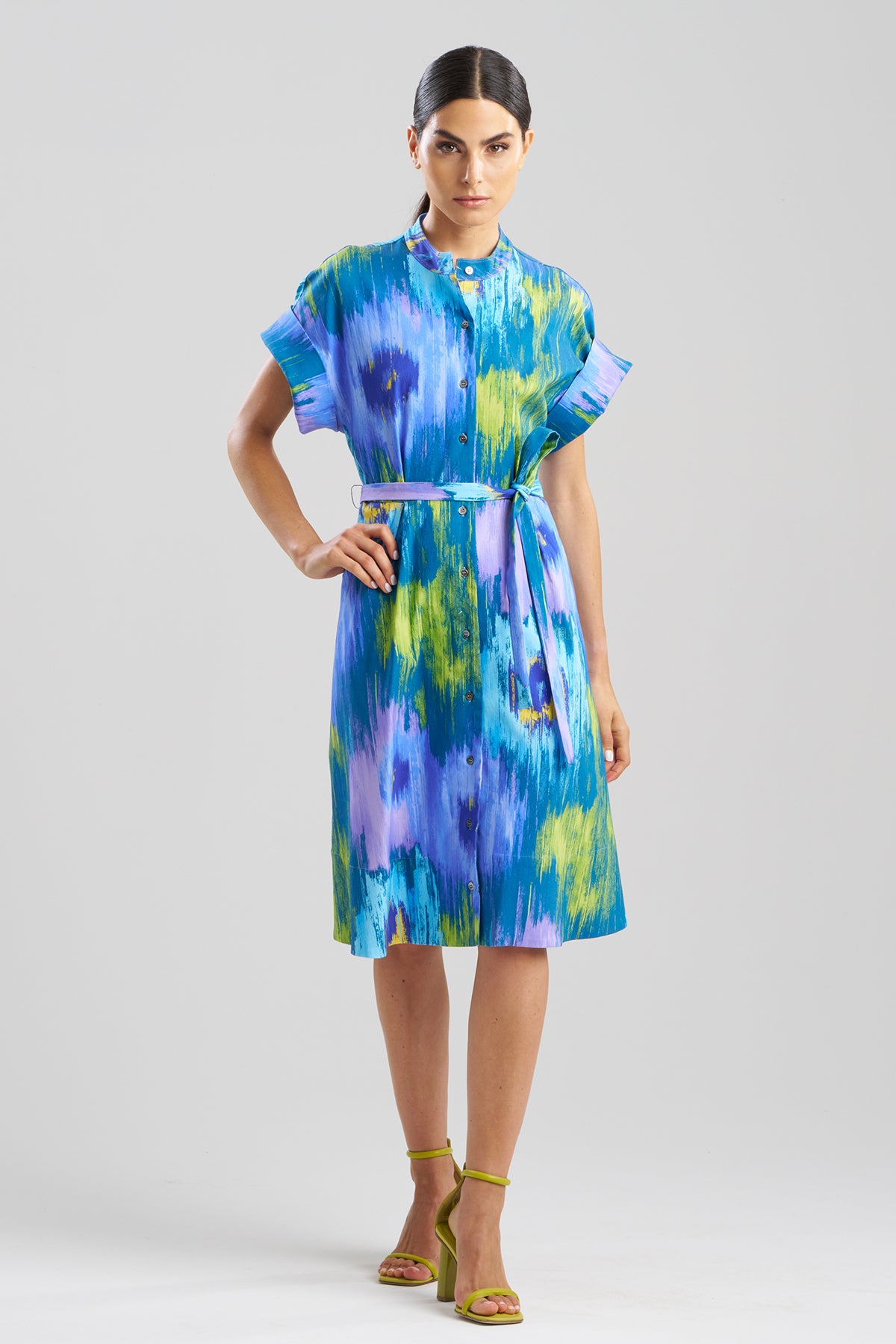 natori shirt dress Misty Floral Cotton T-Shirt Dress