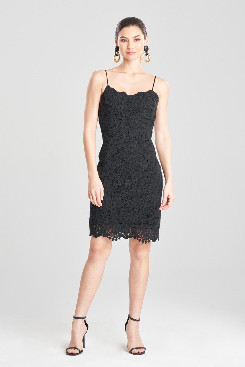 Buy Scroll Guipure Lace Cami Dress in Black Online | NATORI Buy Scroll Guipure Lace Cami Dress in Black Online | NATORI