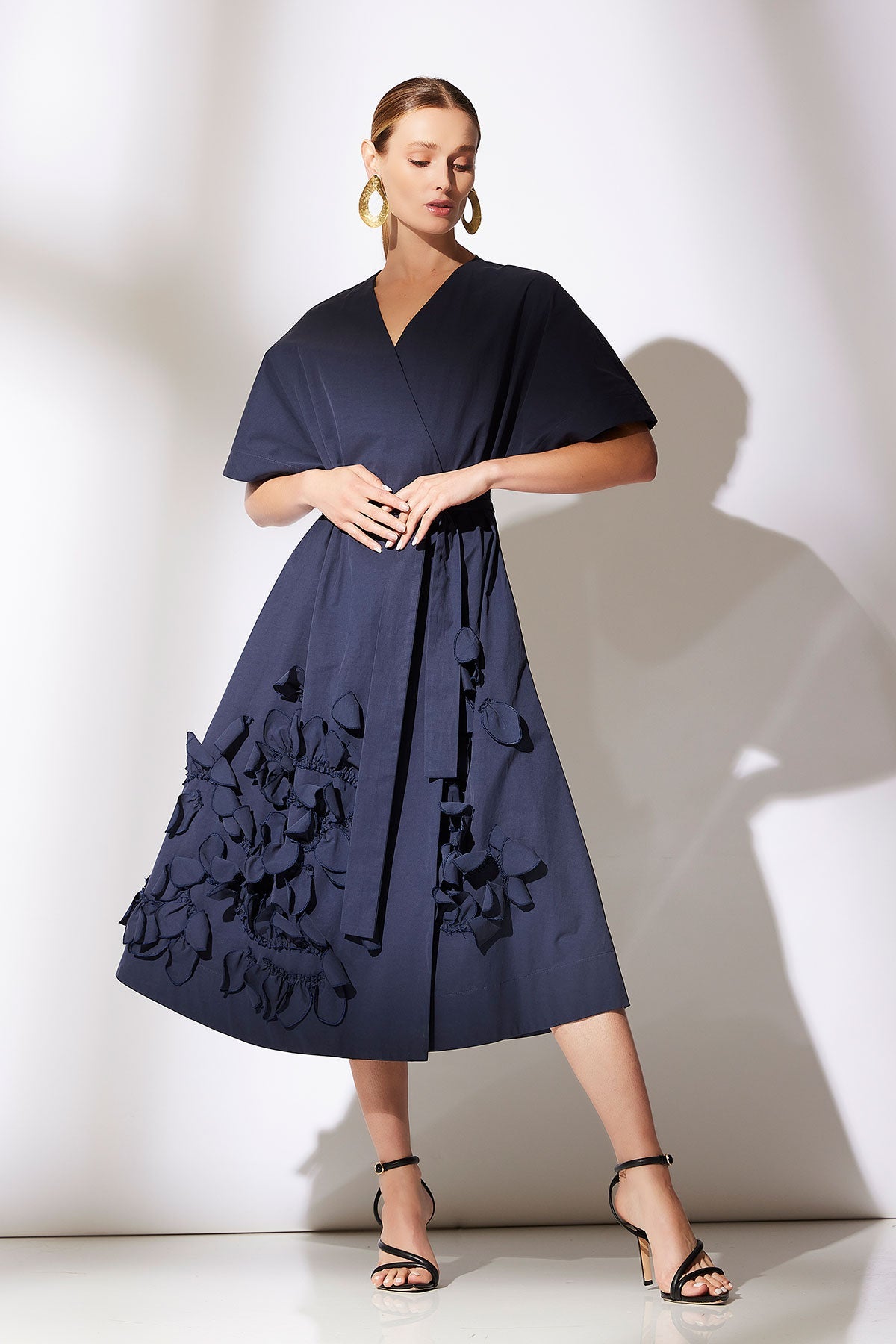 kimono embroidered dress Kimono Golden Luxe Mini Dress