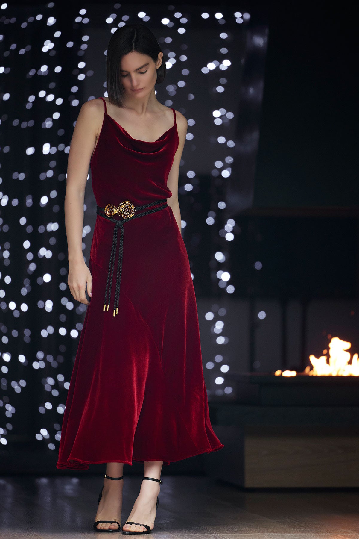 velvet red slip dress Velvet Slip Dress With Lace Elite