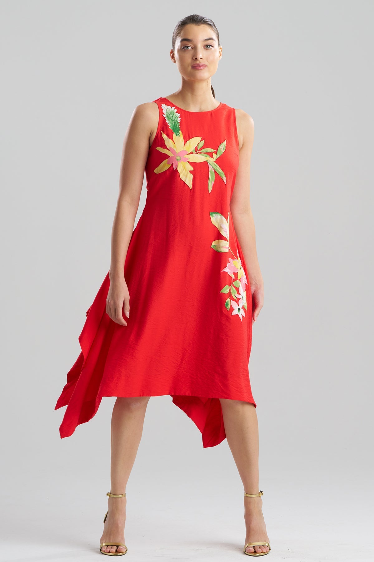 red handkerchief dress Pink Handkerchief Hem Dress