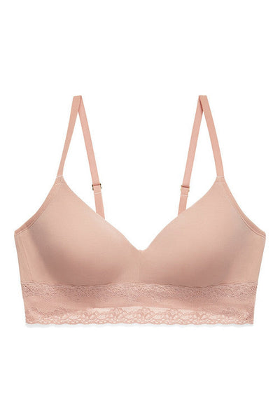 Natori Bliss Perfection Reggiseno Con Ferretto E Coppe Contour - Beige Rosa, Taglia 38D, Pizzo E Jersey