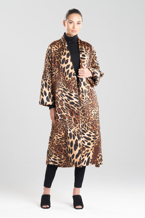 Puffer Robe Colorful Buy Luxe Leopard Puffer Robe in Chestnut Online | NATORI