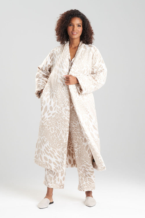Puffer Robe Buy Luxe Leopard Puffer Robe in Sand Taupe Online | NATORI