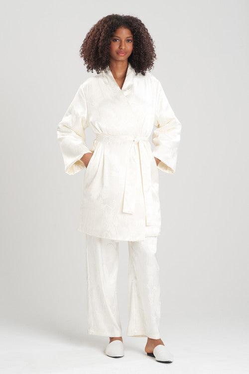 Puffer Robe Colorful Buy Ryu Jacquard Short Puffer Robe in Cream Online | NATORI