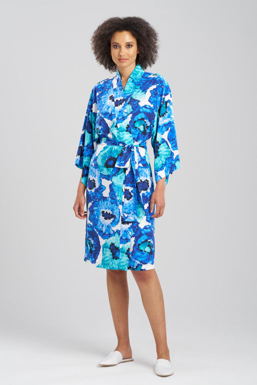 Preppy Blue Robe Buy Poppy Robe in Blue Combo Online | NATORI
