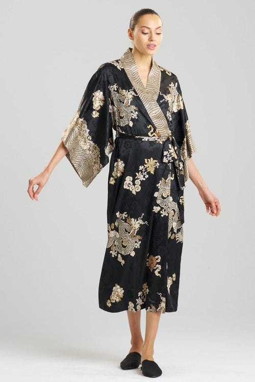 Imperial Robe Home Buy Imperial Dragon Jacquard Robe in Black Online | NATORI