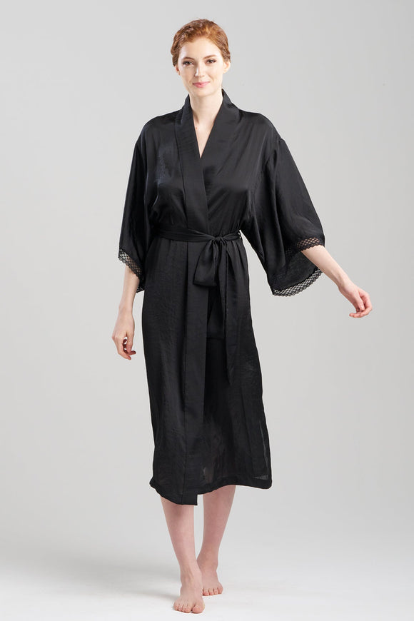 Buy Ashley Icon Lace Robe in Black Online | NATORI