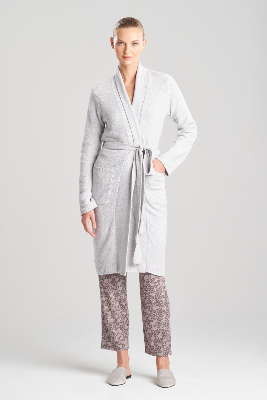 Natori - Pigiama Donna Zen Floreale, Grigio Heather, Taglia X-Large, In Modal E Pizzo