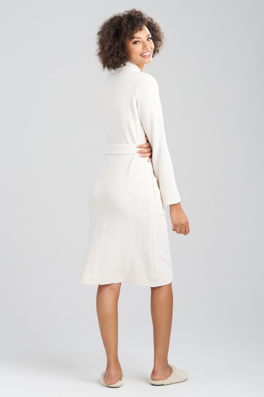 Buy Aura Heather Chenille Robe in Heather White Opal Online | NATORI