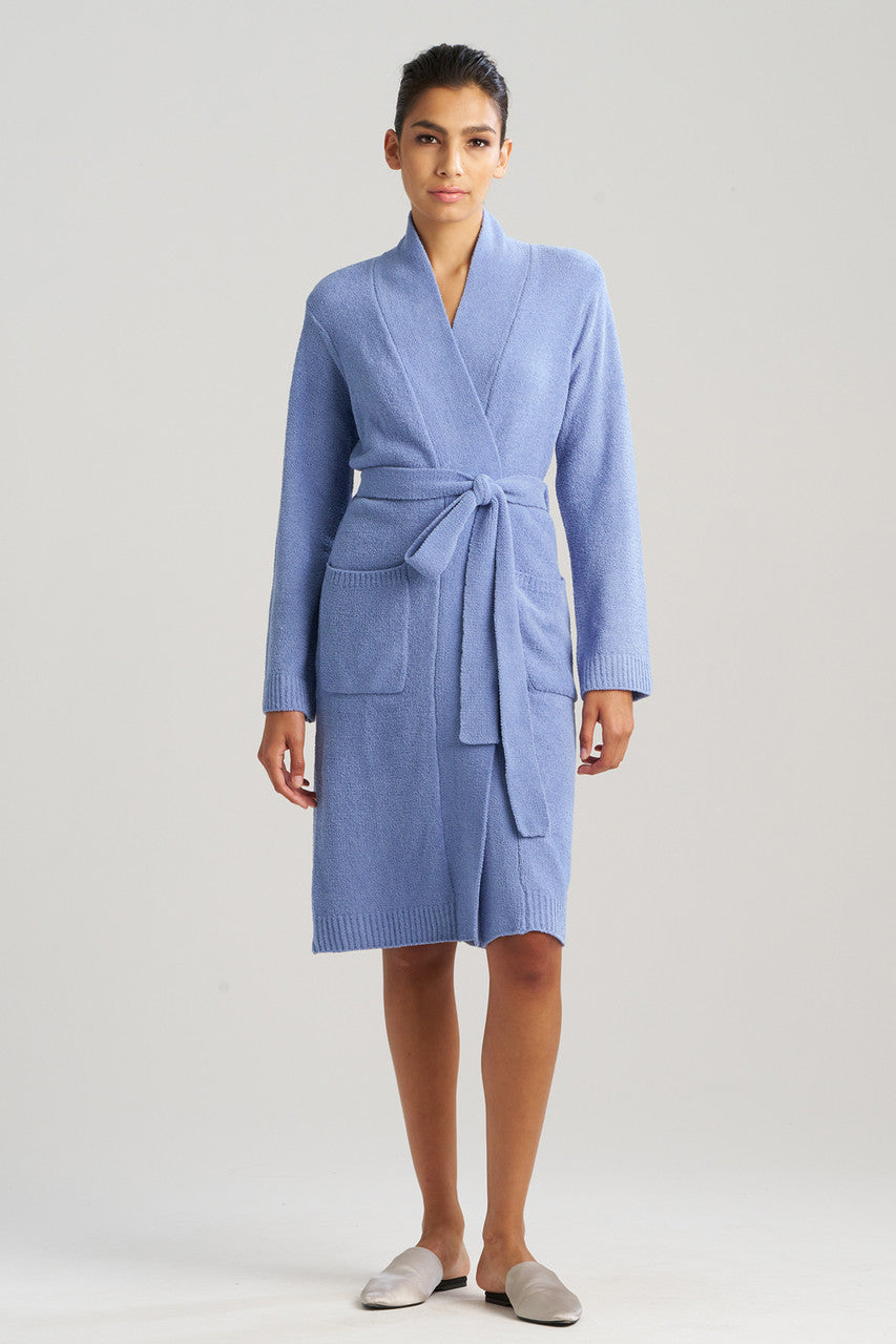 Buy Aura Solid Robe in Blue Jay Online | NATORI