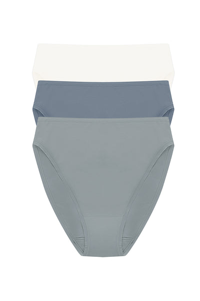 (取寄) ナトリ レディース ブリス ベア コットン ハイ カット ブリーフ 3-パック Natori women Bliss Bare Cotton High Cut Brief 3-Pack Seaglass/Country Blue/Ivory Bliss Bare Cotton High Cut Brief 3-Pack