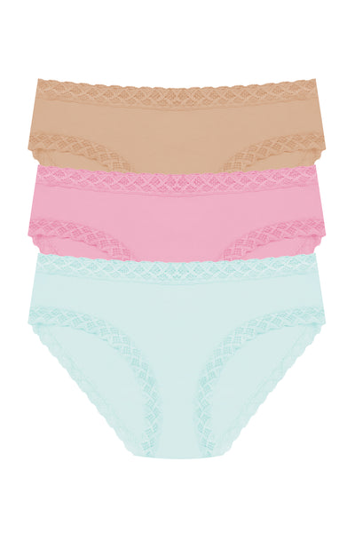 (取寄) ナトリ レディース ブリス ガール ブリーフ 3-パック Natori women Bliss Girl Brief 3-Pack Whipped Mint/Cafe/Pink Nectar Bliss Girl Brief 3-Pack