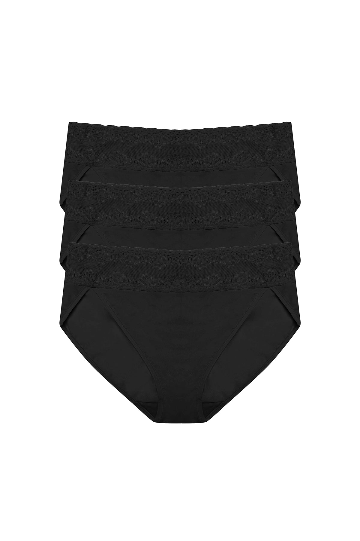 (取寄) ナトリ レディース ブリス パーフェクション ワン サイズ フレンチ ビキニ 3-パック Natori women Bliss Perfection One Size French Bikini 3-pack Black Bliss Perfection One Size French Bikini 3-Pack