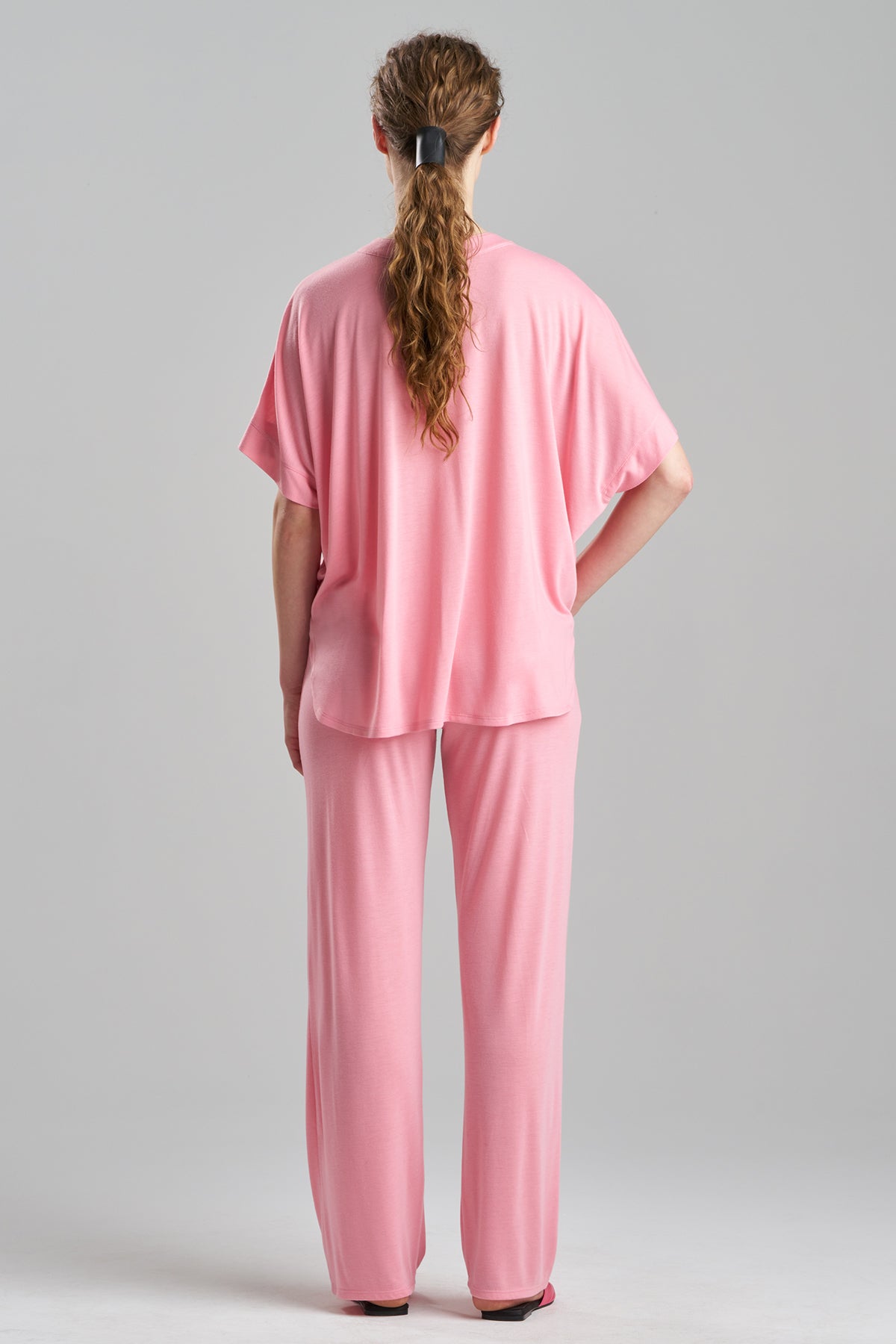 S N Natori Women's Congo Pajama Set - Jersey Knit Long Sleeve Pajamas With Mandarin 356005 S N Natori Women's Congo Pajama Set - Jersey Knit Long Sleeve Pajamas With Mandarin 356005