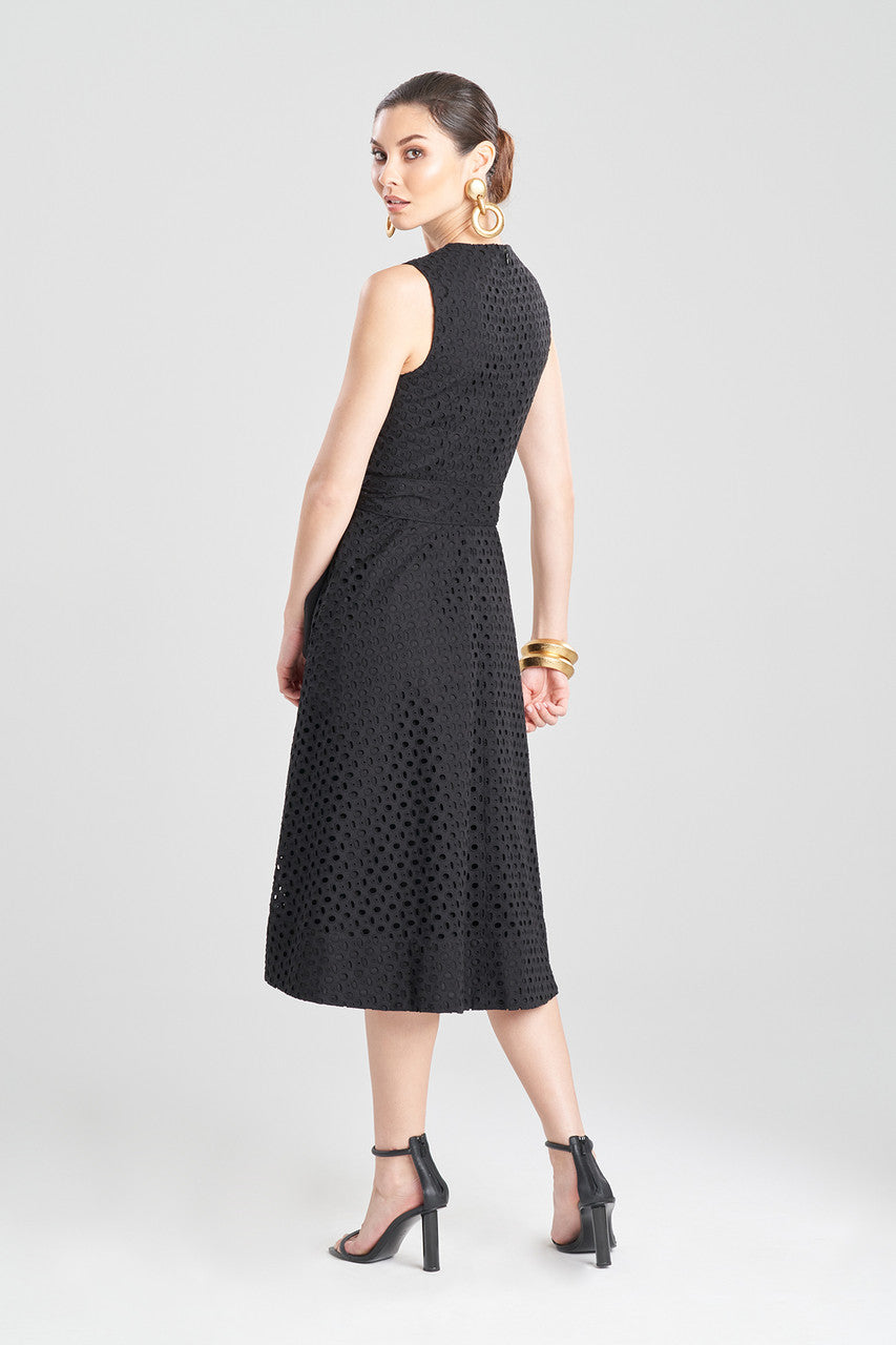 Buy Cotton Eyelet Belted Dress in Black Online | NATORI Buy Cotton Eyelet Belted Dress in Black Online | NATORI
