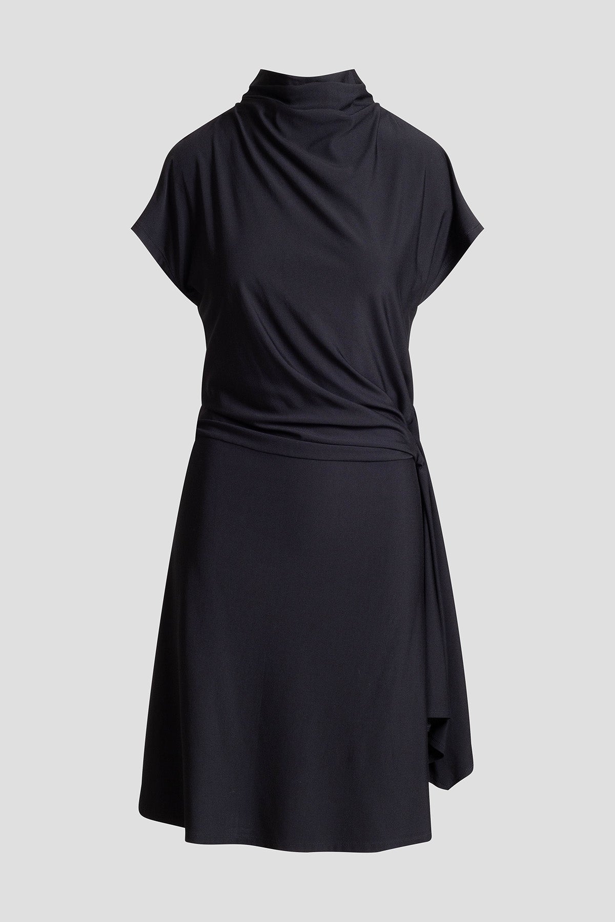 Natori - Crepe Knit Cascade Dress - Women's - Black - Size 4 Natori - Crepe Knit Cascade Dress - Women's - Black - Size 4