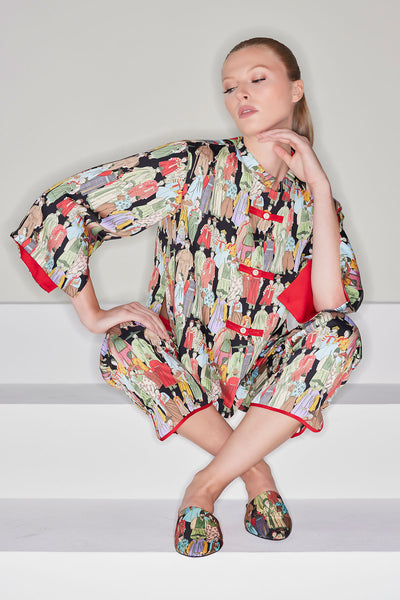 (取寄) ナトリ レディース ダイナスティ Pj Natori women Dynasty PJ Black Dynasty-PJ-Black-by-