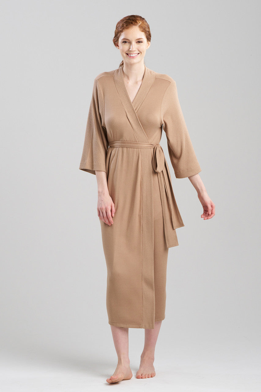 Dreamers Robe Buy Eden Rib Knit Dream Robe in Latte Online | NATORI