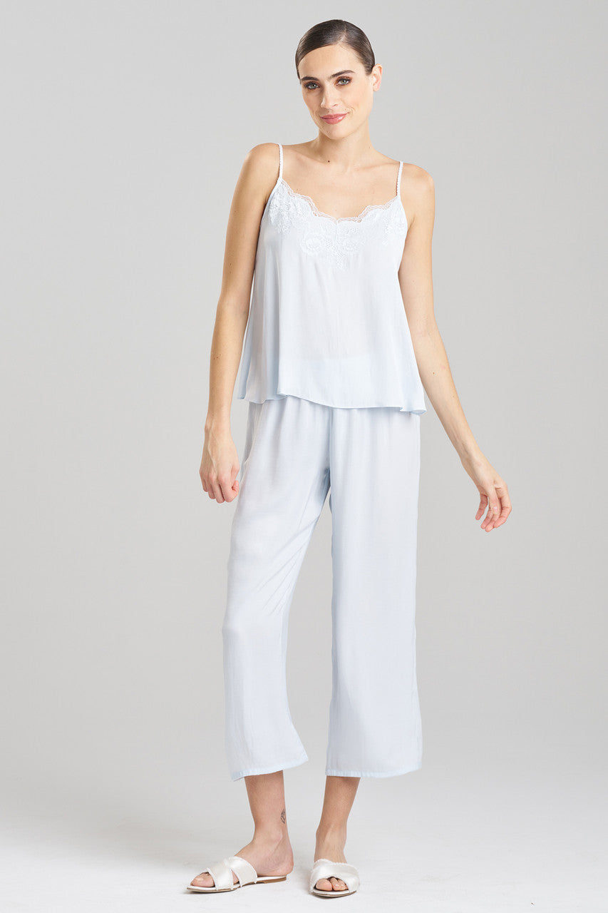 Natori Ryu Jacquard Cami Pajama Set - Red V-Neck Sleepwear With Adjustable Straps