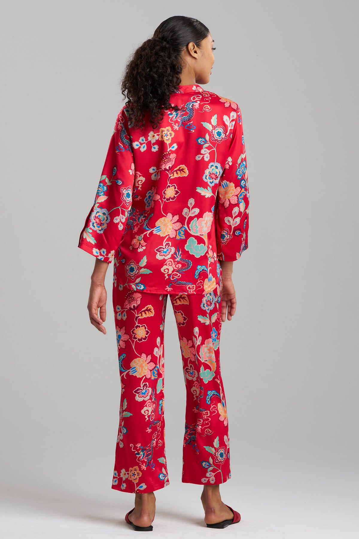 Red Pj Rexture Buy Fleur Dragon PJ in Brocade Red Online | NATORI