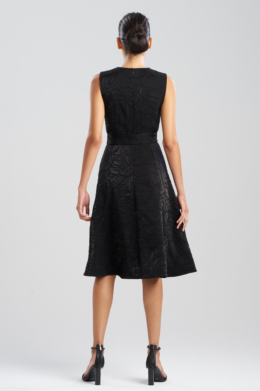 Buy Fluid Floral Jacquard Fit & Flare Dress in Black Online | NATORI Buy Fluid Floral Jacquard Fit & Flare Dress in Black Online | NATORI