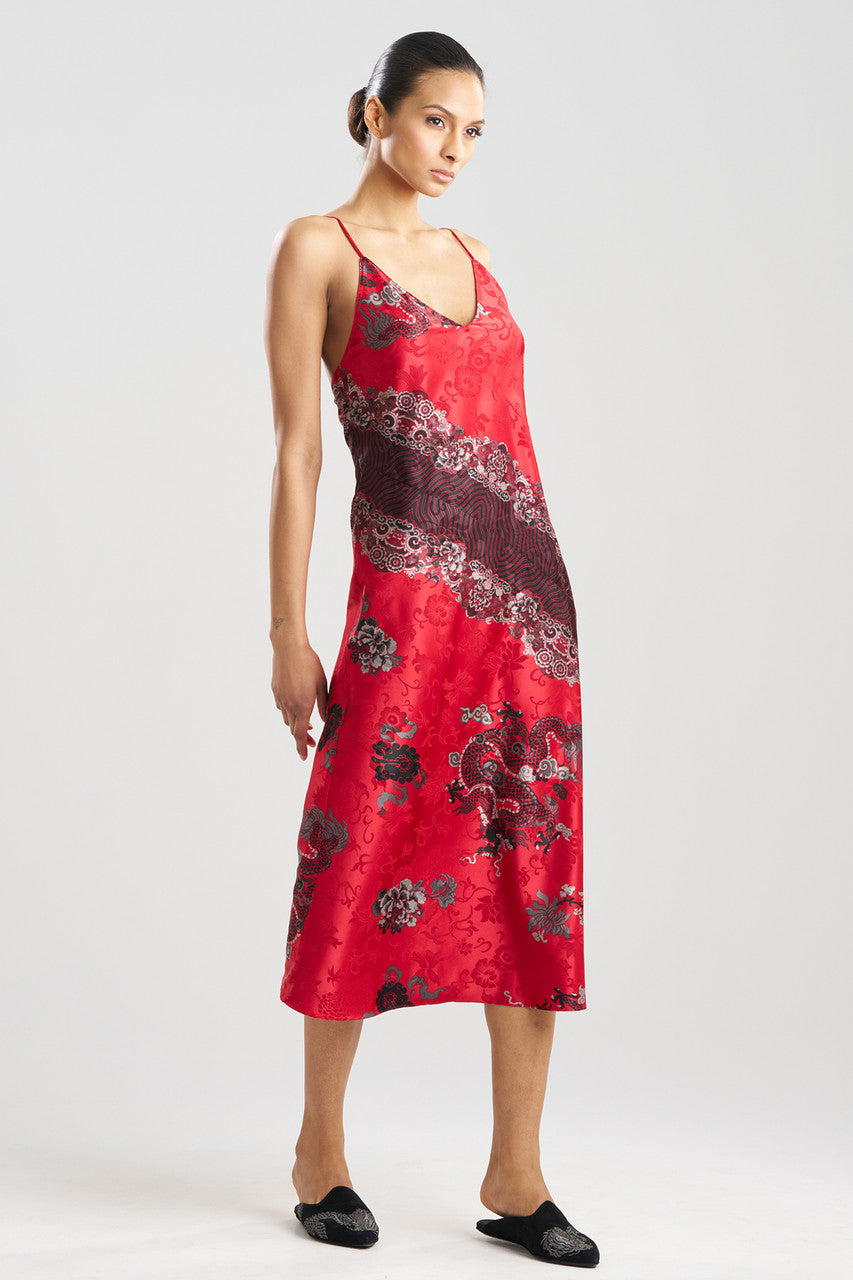 Natori | Imperial Dragon Jacquard Slip Dress | M | Red Natori | Imperial Dragon Jacquard Slip Dress | M | Red