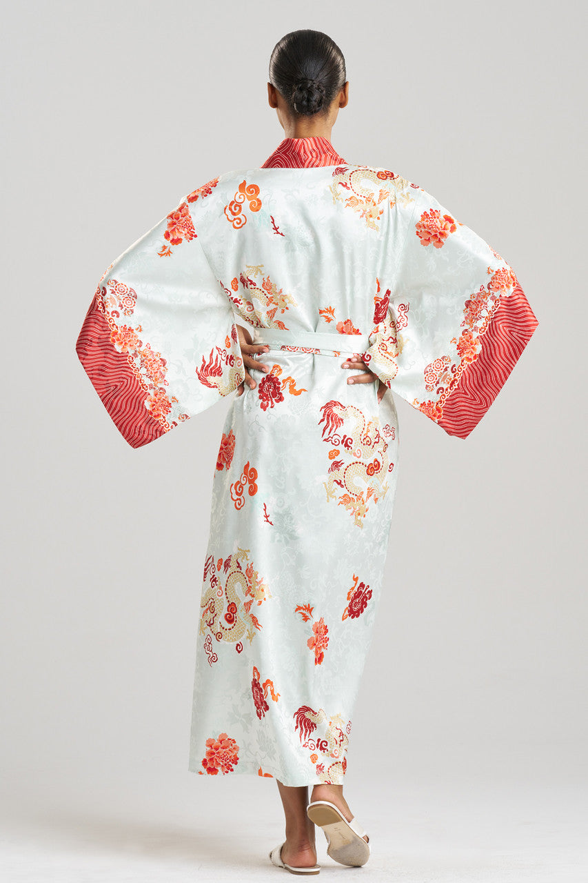 Imperial Robe Home Buy Imperial Dragon Jacquard Robe in Light Aqua Online | NATORI