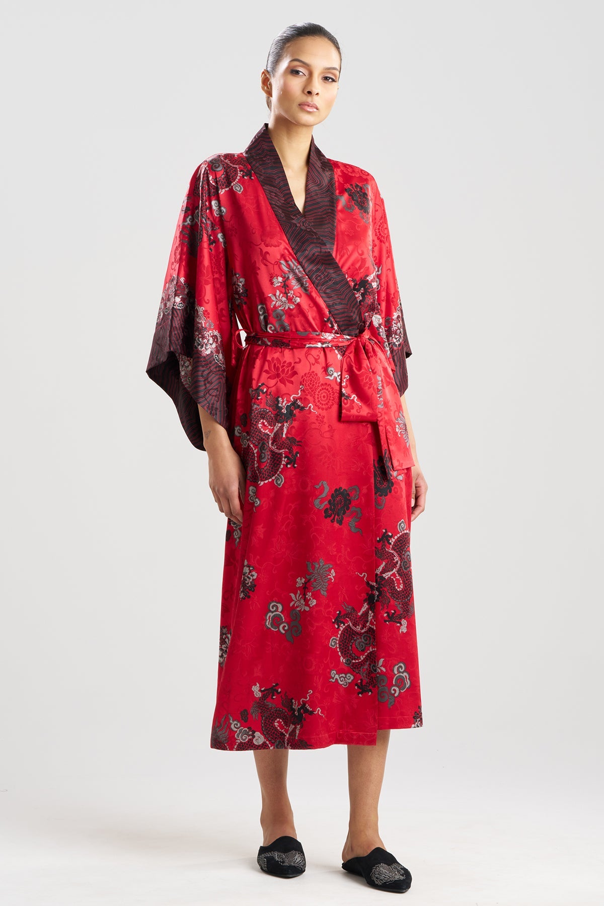 Buy Imperial Dragon Jacquard Robe in Red Online | NATORI