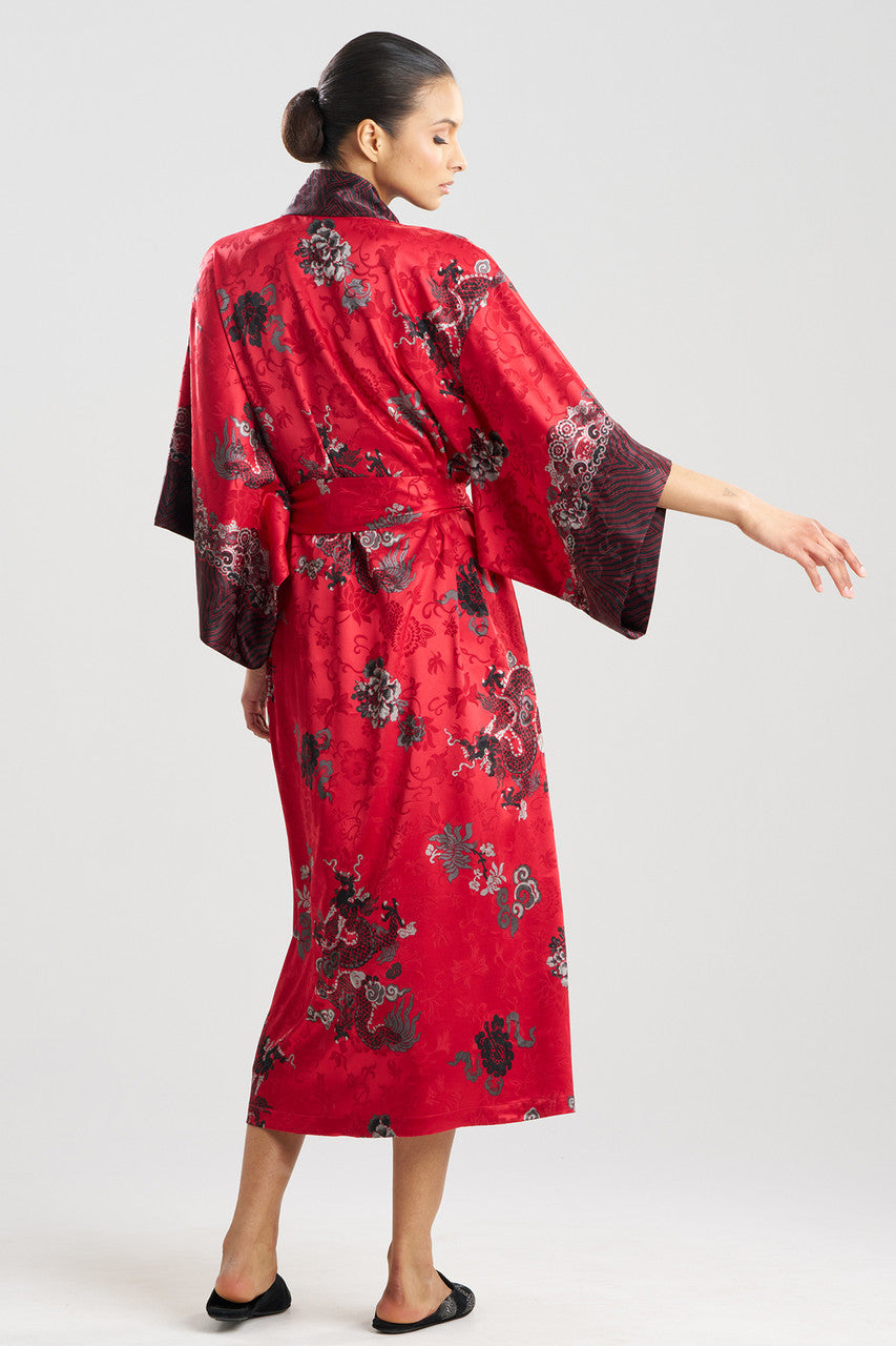 Buy Imperial Dragon Jacquard Robe in Red Online | NATORI