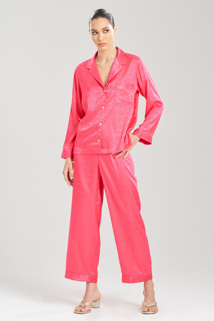 Infinity Raspberry Buy Infinity Jacquard PJ in Heather Pink Raspberry Online | NATORI