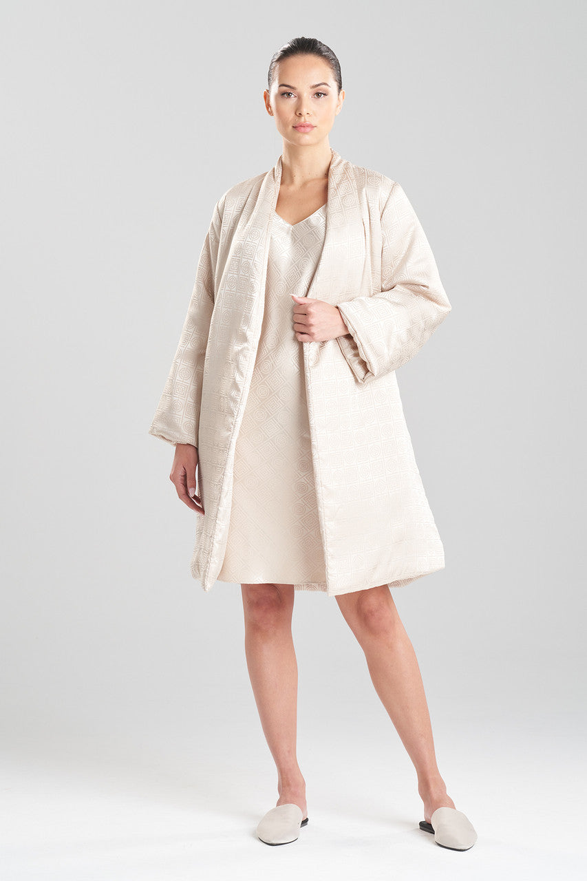 Puffer Robe Colorful Buy Infinity Jacquard Short Puffer Robe in Sand Taupe Online | NATORI