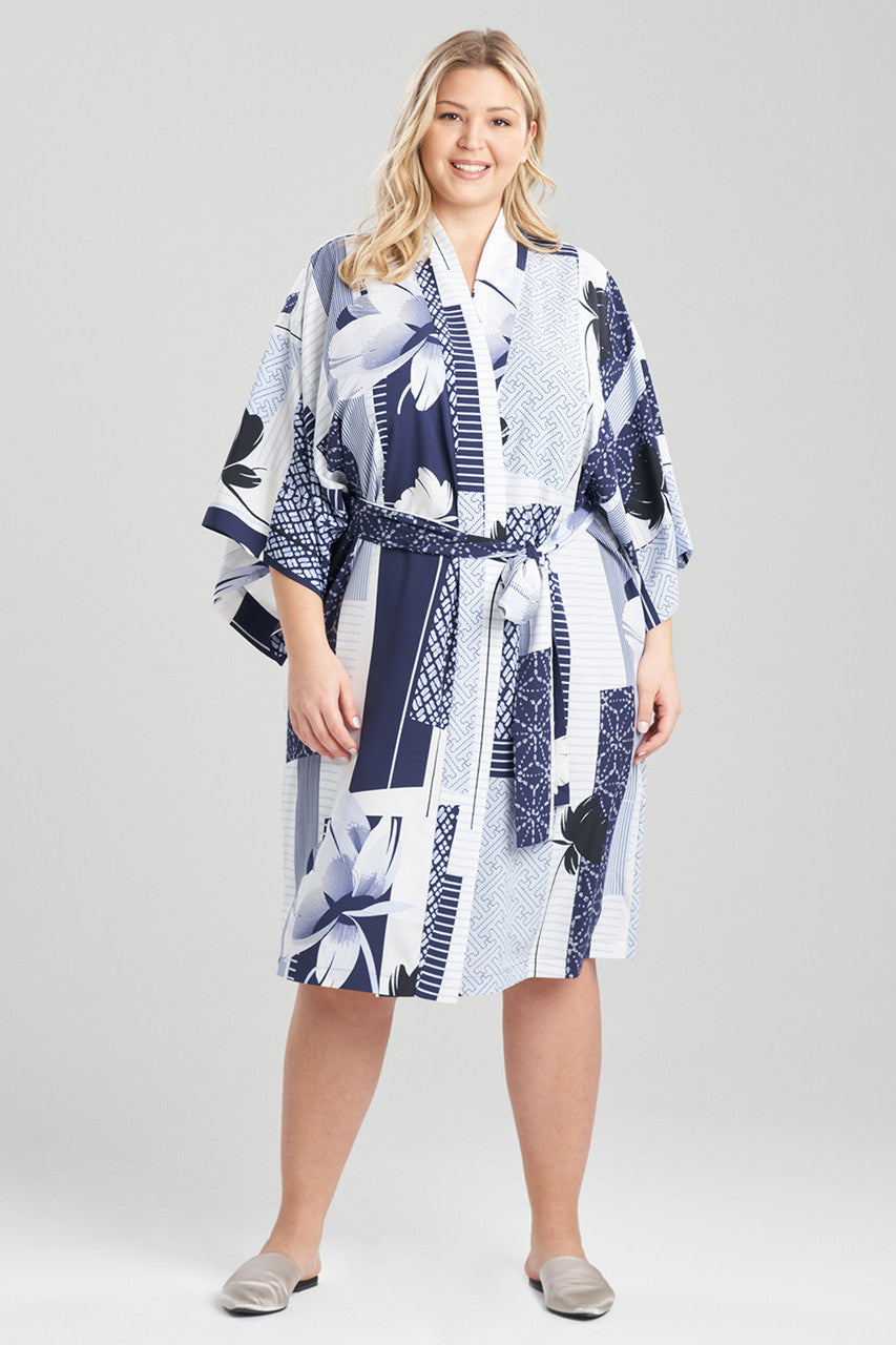 Indigo Robe Buy Kabuki Robe in Indigo Combo Online | NATORI