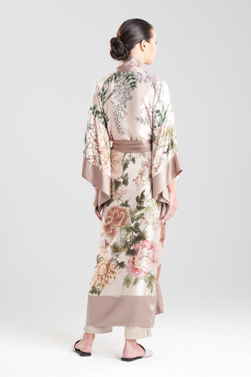 Dropp Robe Buy Kairaku Garden Charmeuse Drop Sleeve Silk Robe in Parchment Online ...