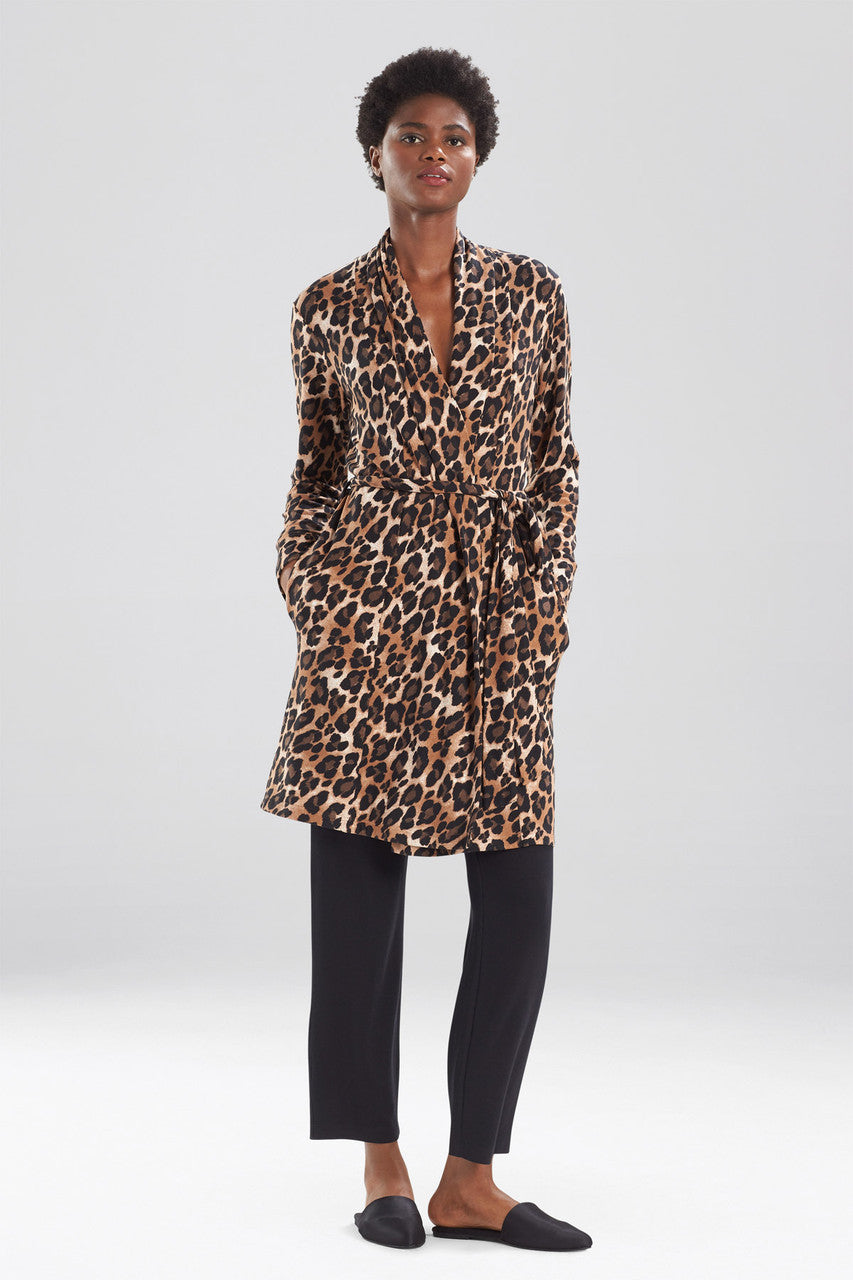Multicolor Leopard Robe Buy Ombre Leopard Robe in Natural Online | NATORI