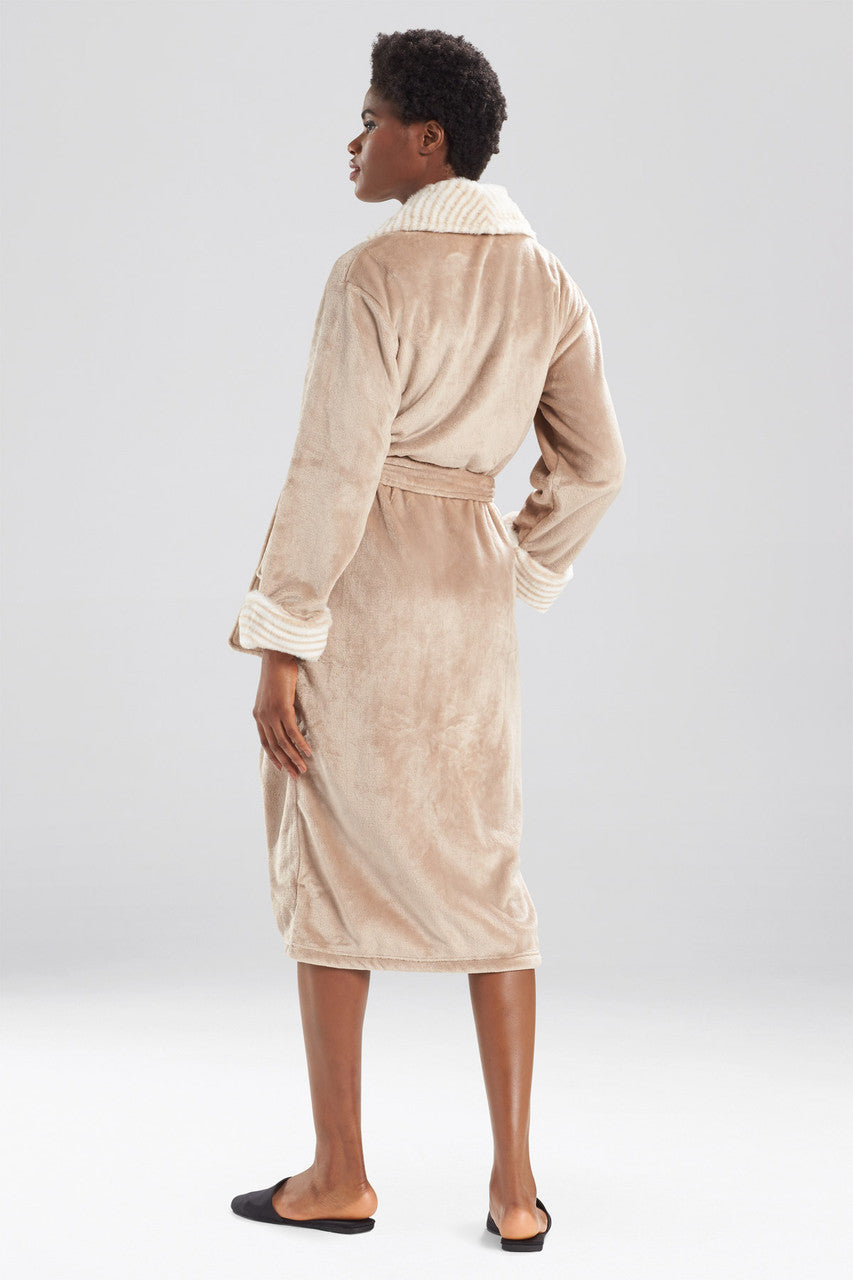 Fakum Robe Buy Faux Fur Trim Robe in Cashmere Online | NATORI