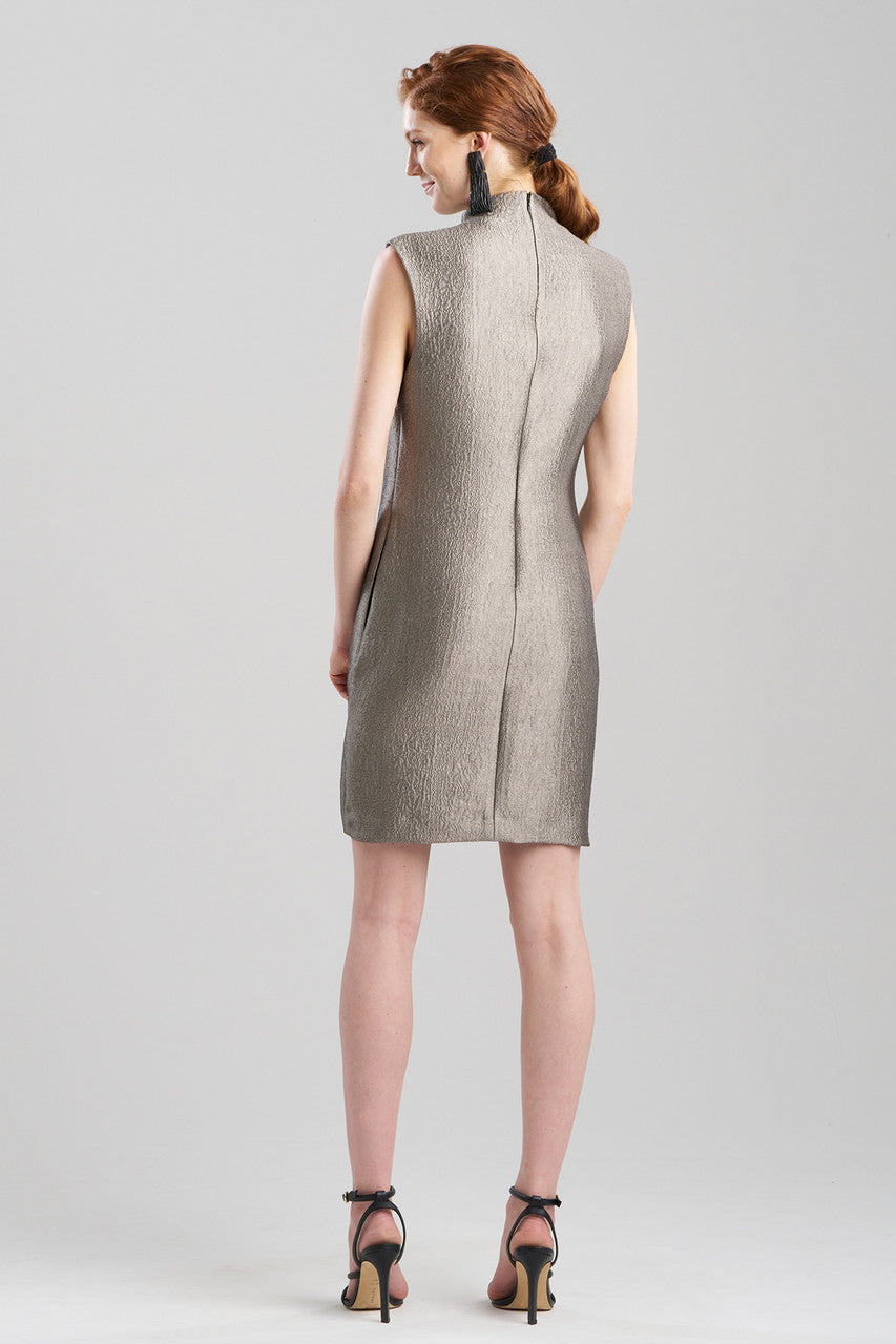metallic jacquard shift dress Buy Metallic Jacquard Funnel Neck Shift Dress online