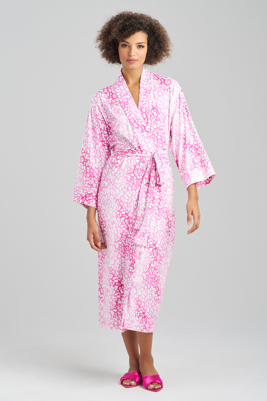 Whispy Robe Buy Misty Leopard Cozy Knit Robe in Misty Pink Online | NATORI