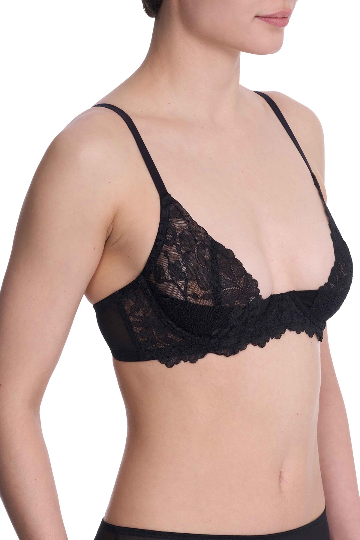 Natori Women's Retouch Unlined Underwire Bra – Skin-Soft Lace Demi For Day-to-Night Comfort