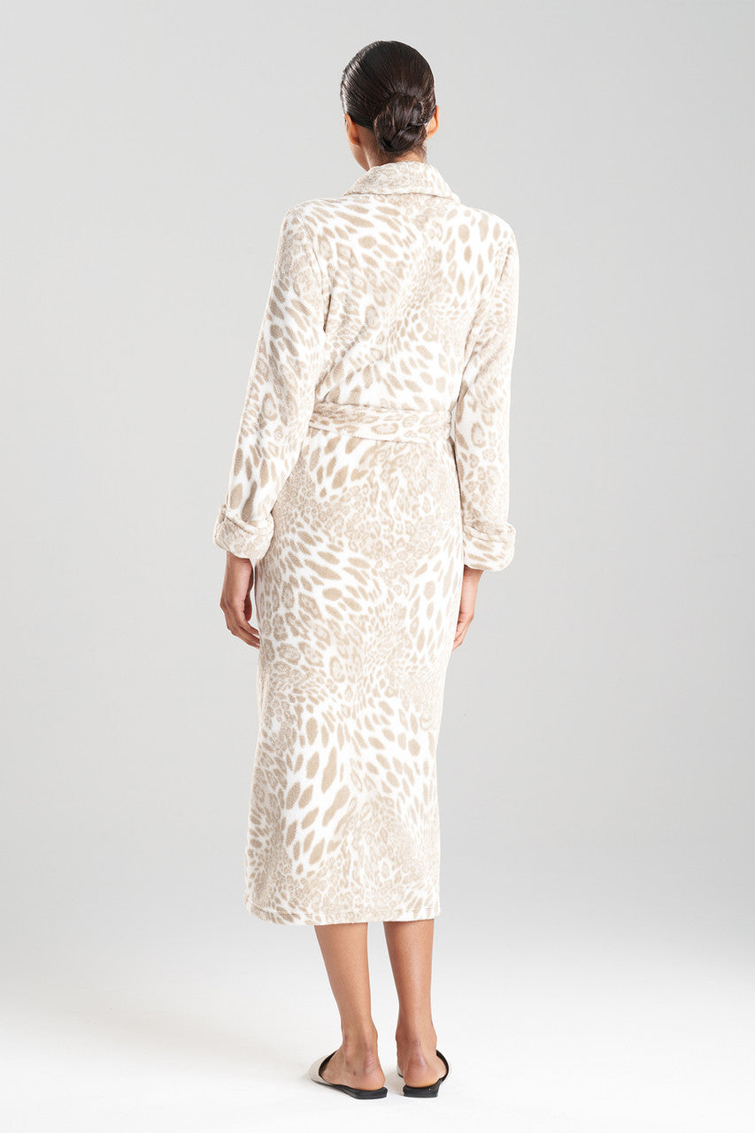 Buy Plush Leopard Robe in Sand Taupe Online | NATORI
