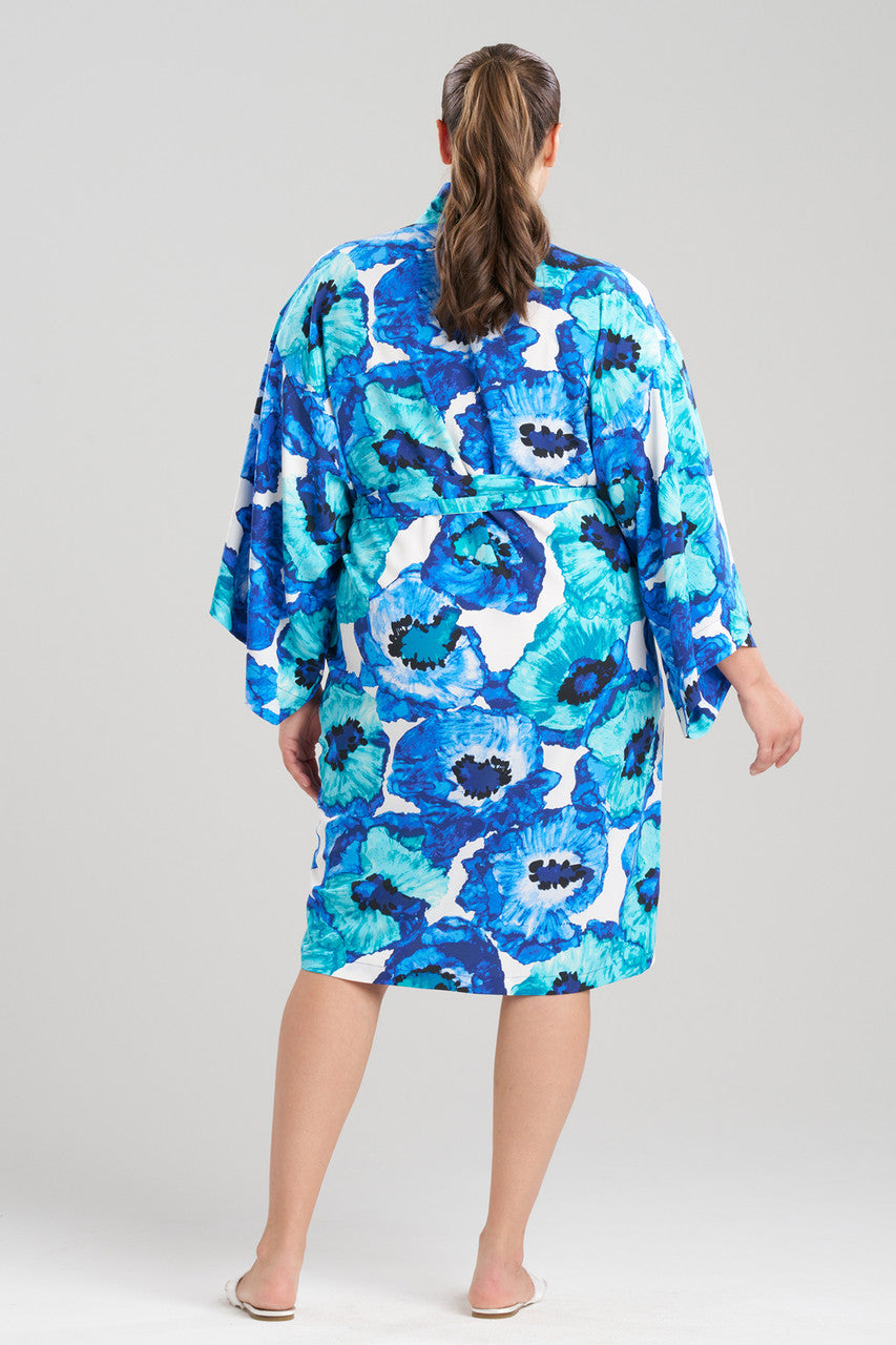 Buy Poppy Robe in Blue Combo Online | NATORI