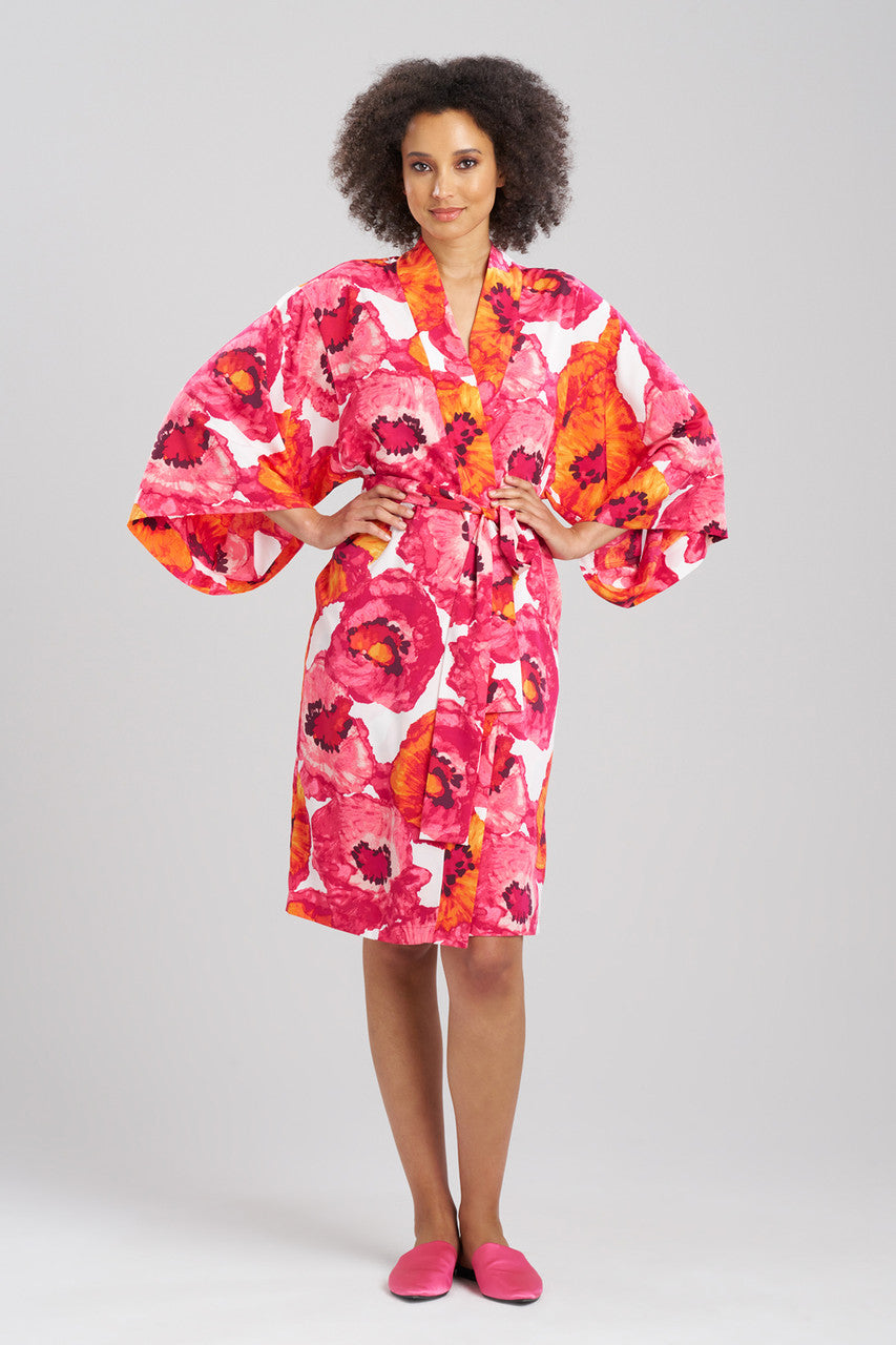 Buy Poppy Robe in Pink Combo Online | NATORI