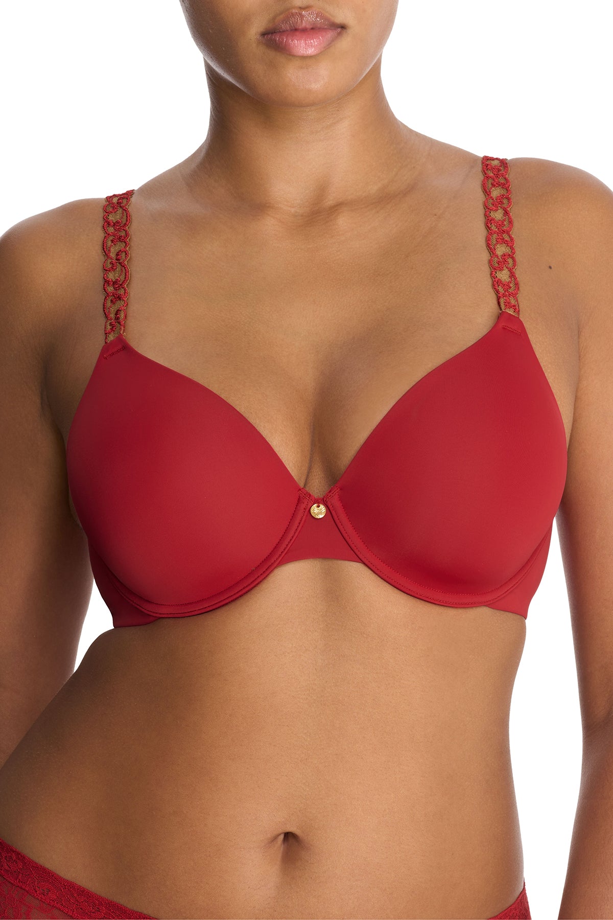 Natori Pure Luxe Custom Coverage Contour Underwired Bra Bar, 32B, Bar Natori Pure Luxe Custom Coverage Contour Underwired Bra Bar, 32B, Bar