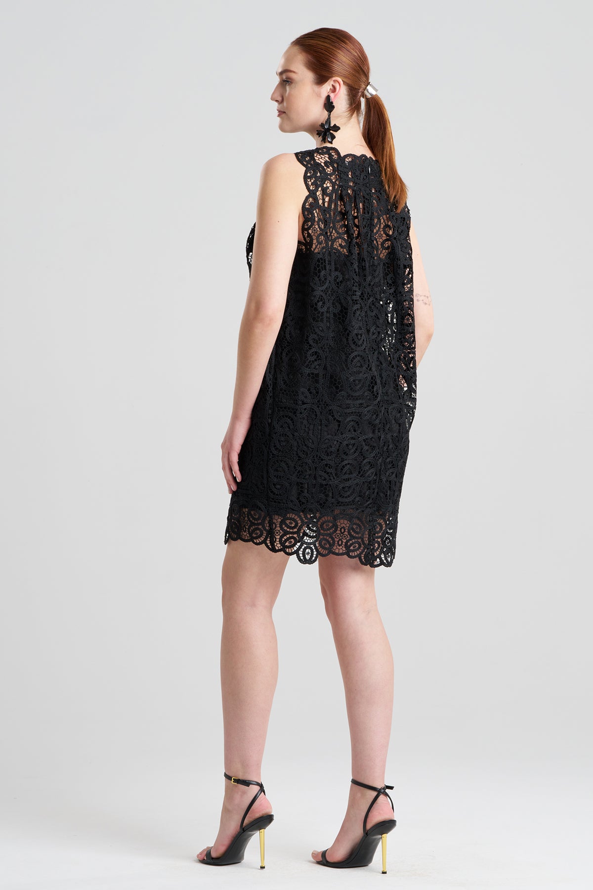 Natori Raffia Lace Shift Dress - Black Natori Raffia Lace Shift Dress - Black